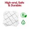 Durable White with Silver Diamond Paper Beverage/Cocktail Napkins (600 Napkins)